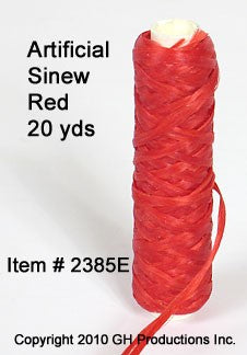 Artificial Sinew Red - 20 yard spool