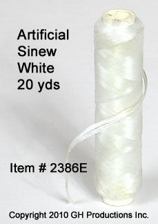 Artificial Sinew White - 20 yard spool