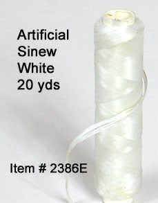 Artificial Sinew White - 20 yard spool