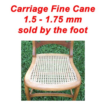 per foot - Carriage Fine Cane 1.5 - 1.75 mm - sold by the foot