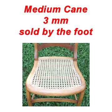 per foot - Medium Cane 3 mm - sold by the foot
