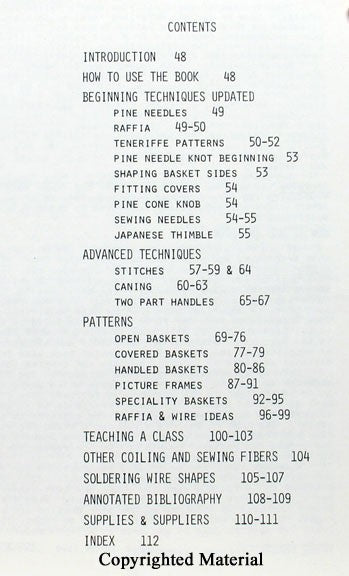 Advanced Pattern Book for Pine Needle Raffia Basketry