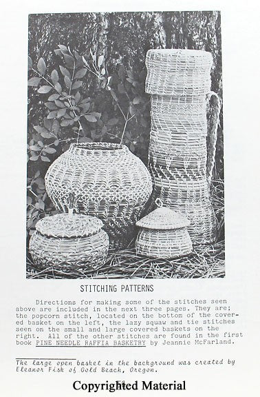 Advanced Pattern Book for Pine Needle Raffia Basketry