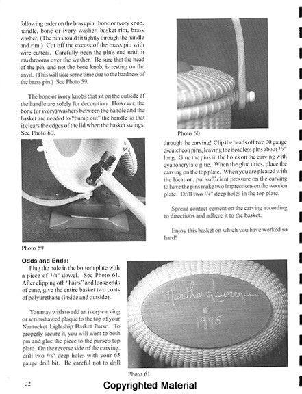 Nantucket Lightship Basket Purse Instruction Book