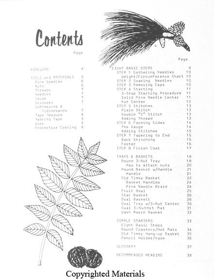 Pine Needle and Nut Crafting