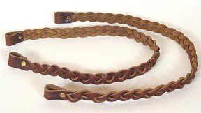 17 inch Braided Leather Handles - pair
