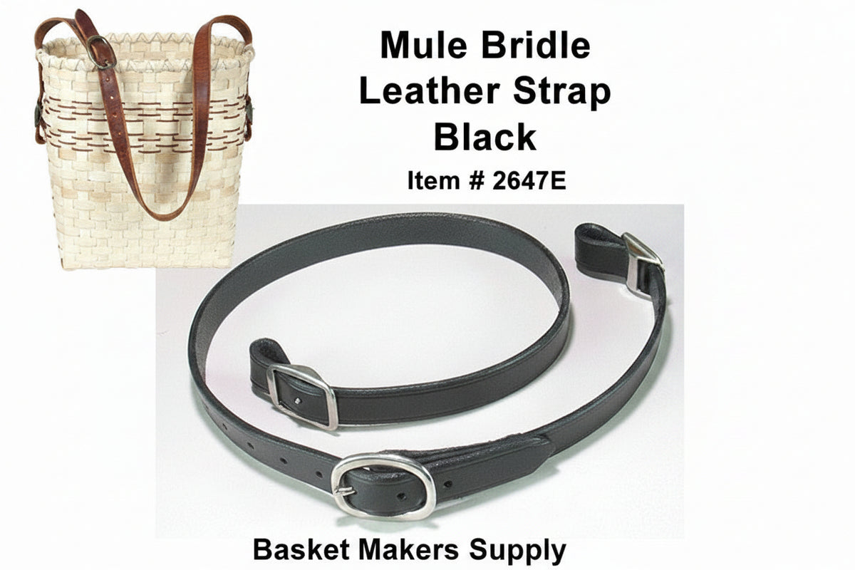 Black Mule Bridle Leather Strap