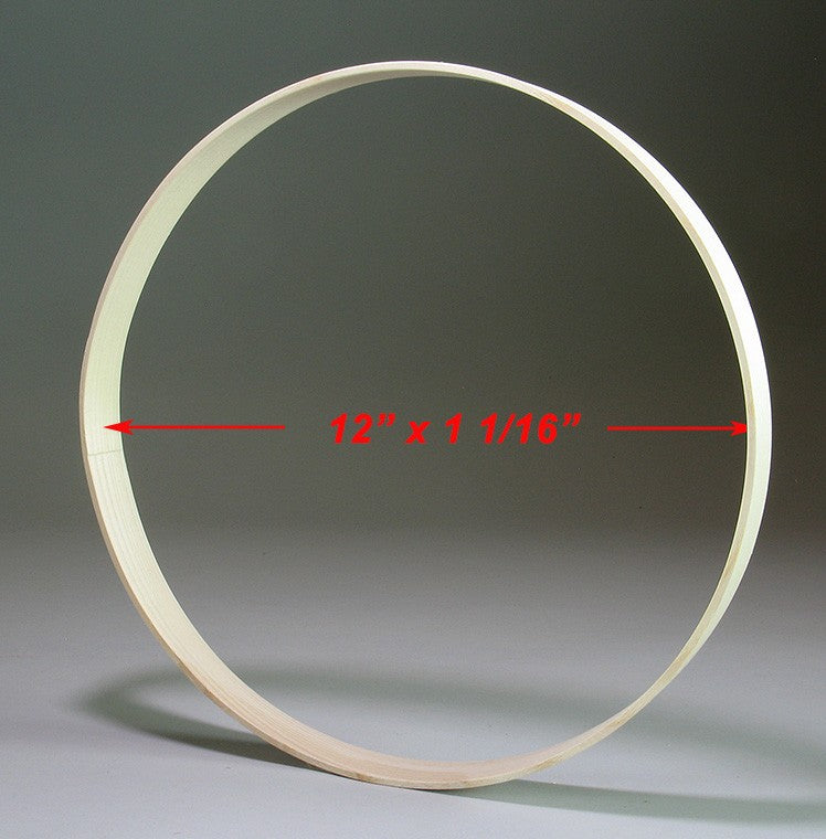 12 inch x 1 1/8 inch Round Solid Hardwood Hoop