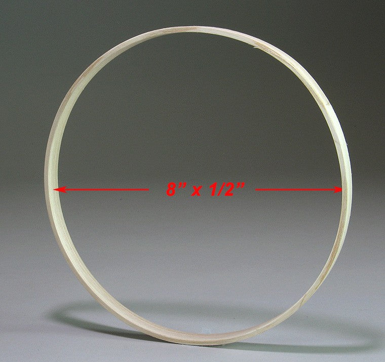 8 inch x 1/2 inch Round Solid Hardwood  Hoop