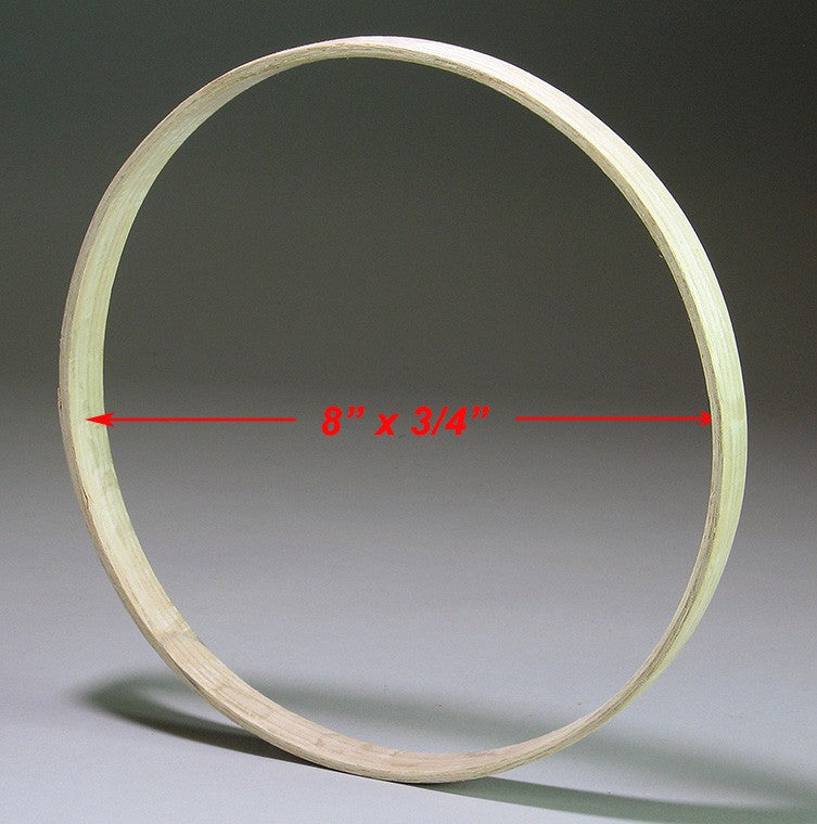 8 inch x 3/4 inch Round Solid Hardwood Hoop