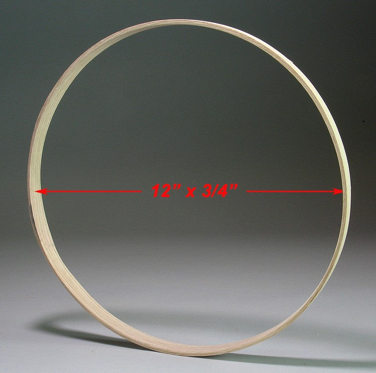 12 inch x 3/4 inch Round Solid Hardwood Hoop