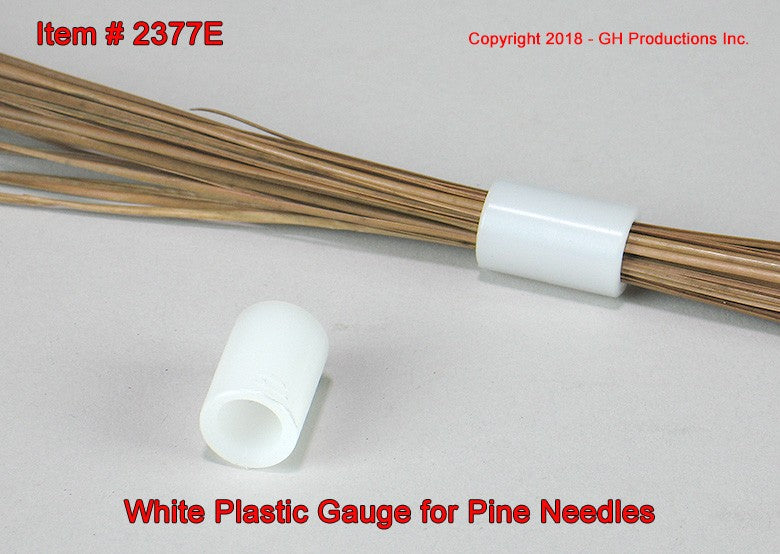 3/4" White Plastic Gauge for Pine Needles