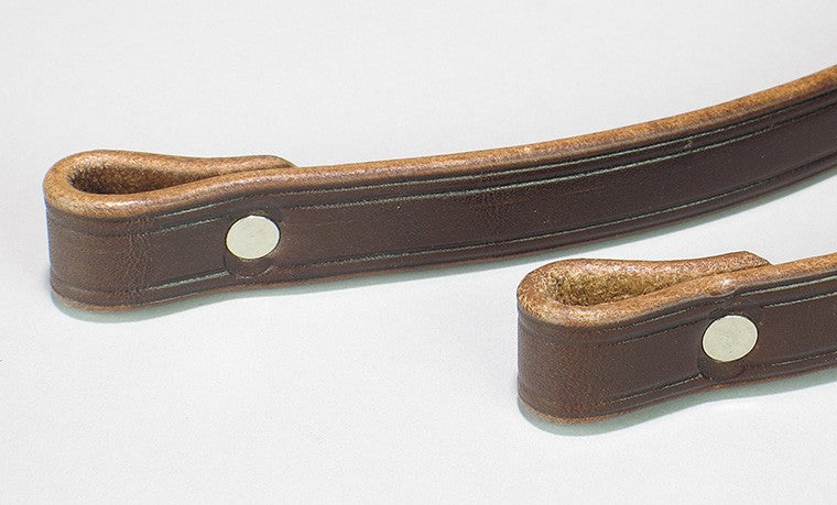21 inch x 3/4 inch PLAIN Leather Handles - pair