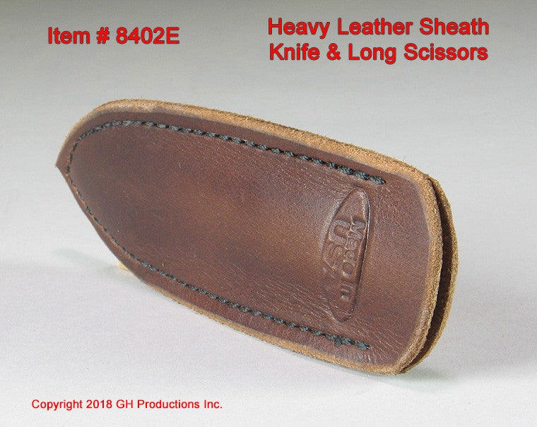 Heavy Leather Sheath / Knife, Scissor, Awl, Fid.