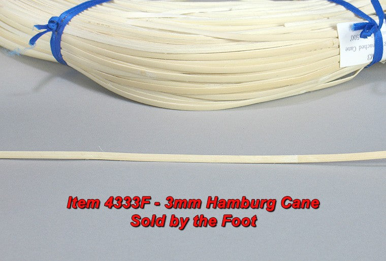 per foot - 3mm Hamburg Cane -- Sold by the foot