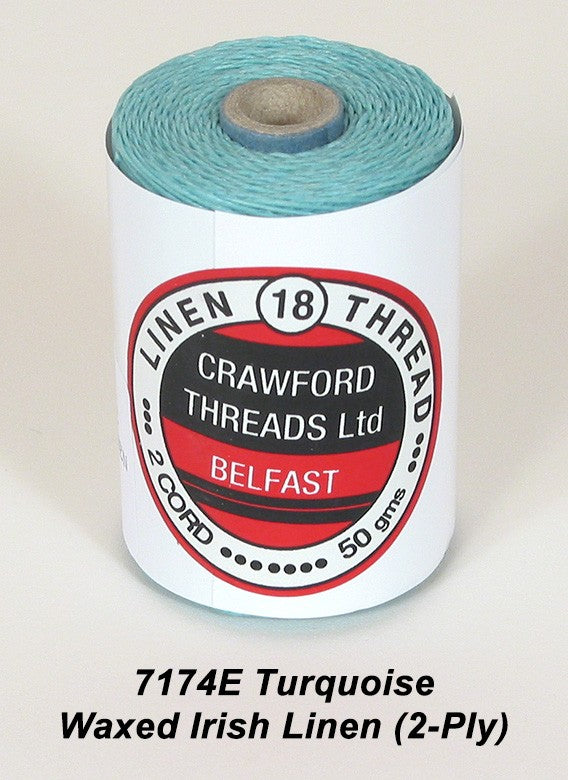 2-PLY Turquoise Waxed Linen - Spool