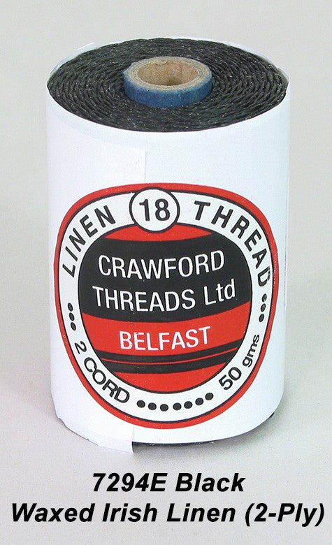 Black-Waxed Irish Linen 2-ply - Spool