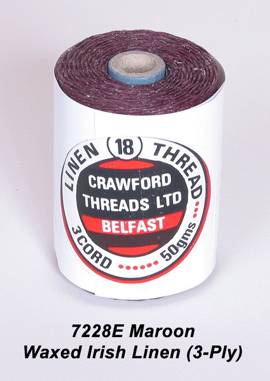 3-PLY Maroon Waxed Linen - Spool