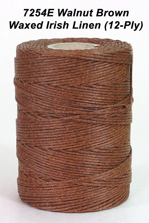Walnut Brown Waxed Irish Linen 12-PLY - Spool