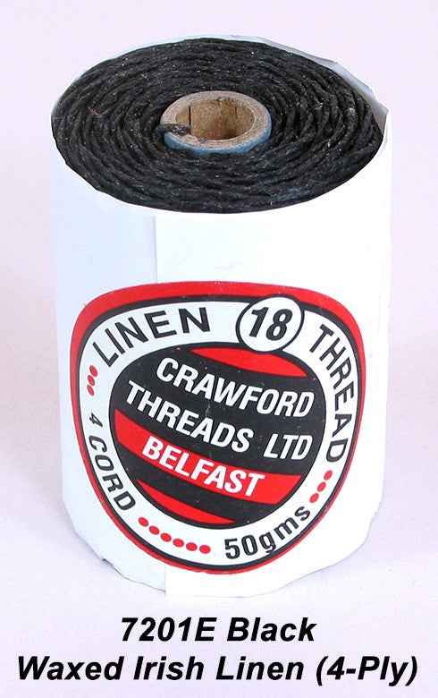 Black-Waxed Irish Linen 4-ply - Spool
