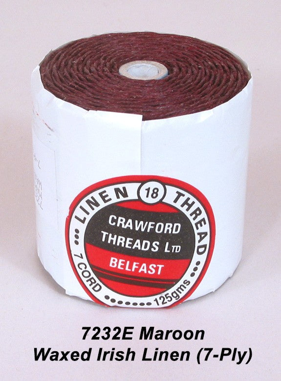 7-ply Maroon Waxed Irish Linen - Spool