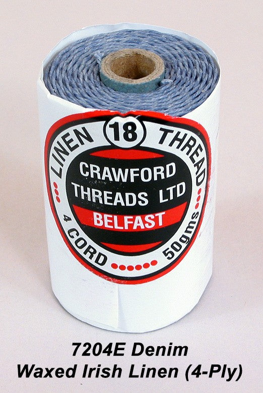 Denim-Waxed Irish Linen 4-ply - Spool