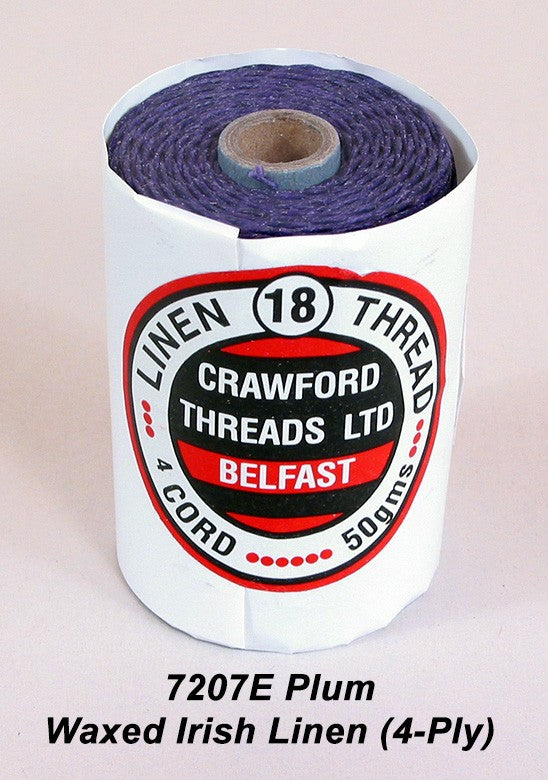 Plum-Waxed Irish Linen 4-ply - Spool