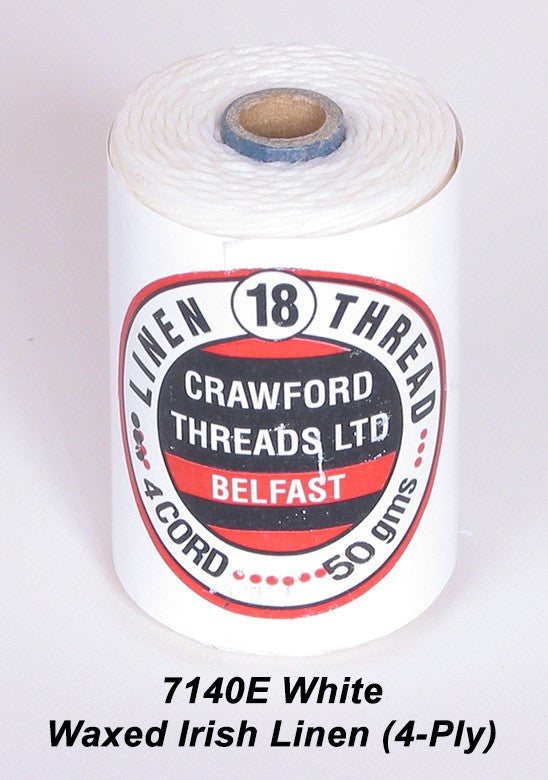 White Waxed Linen 4-PLY - Spool