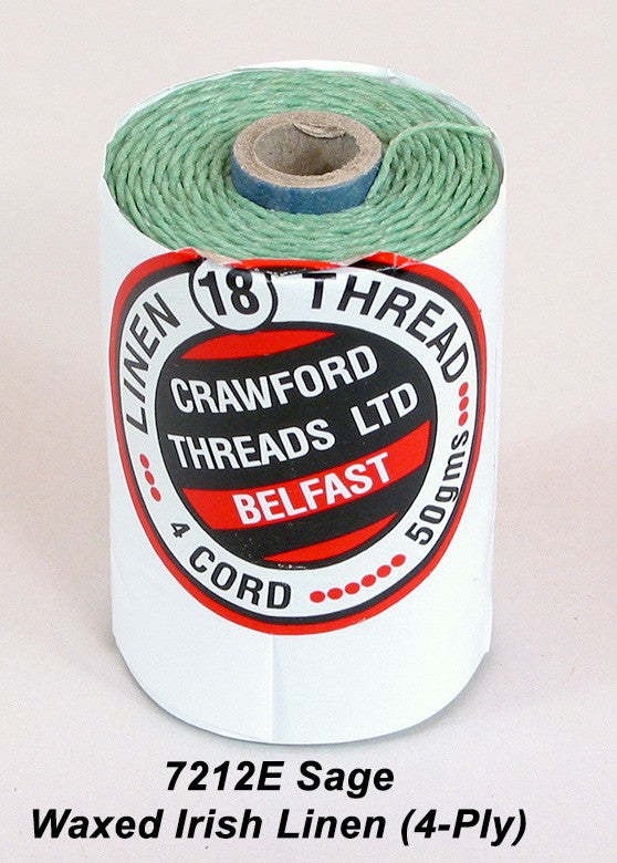 Sage-Waxed Irish Linen 4-ply - Spool