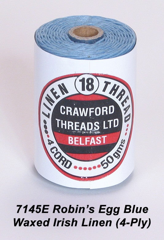 Robin's Egg Blue Waxed Linen 4-ply - Spool
