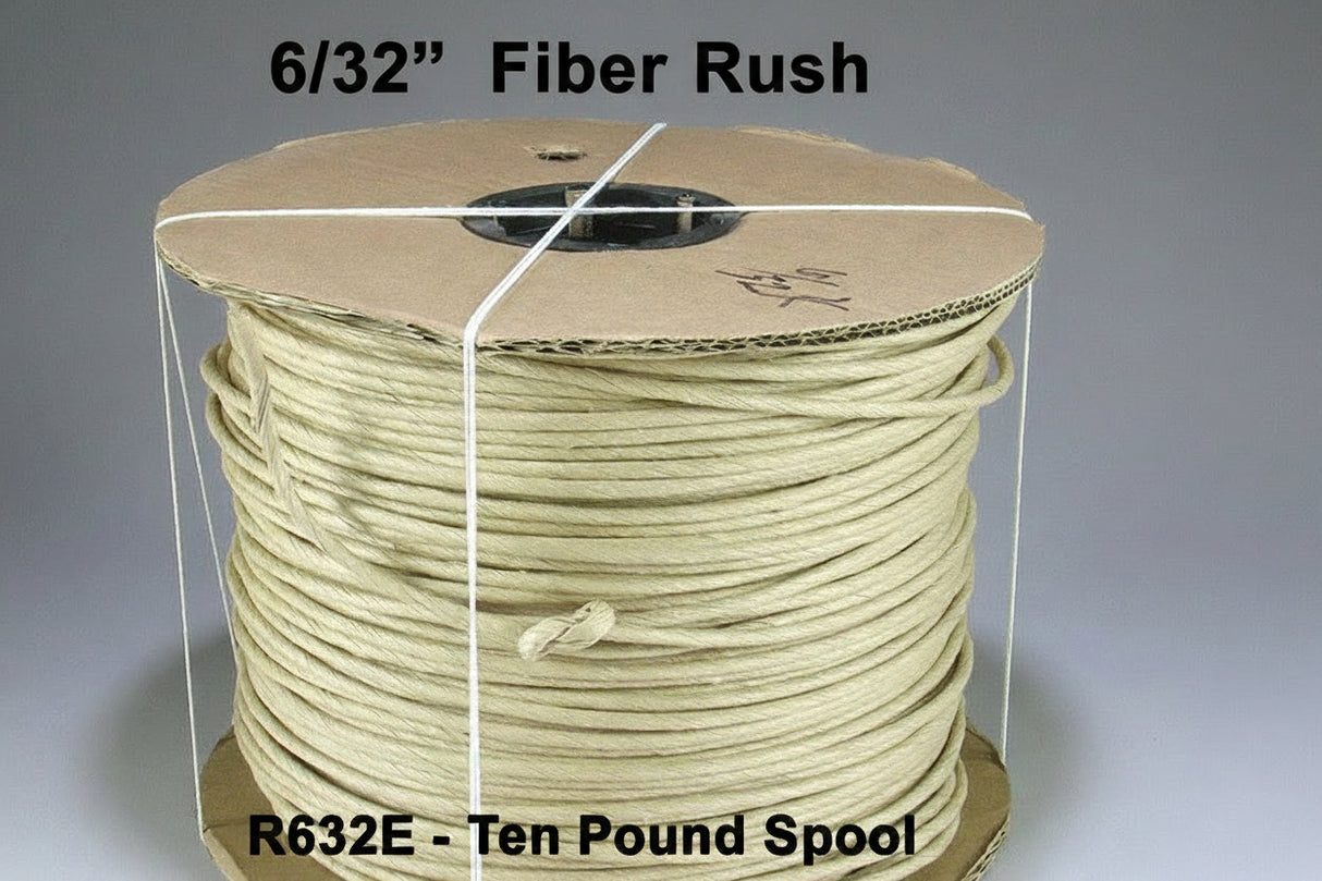 R632 6/32'' Fiber Rush Brown - 10-pound Spool