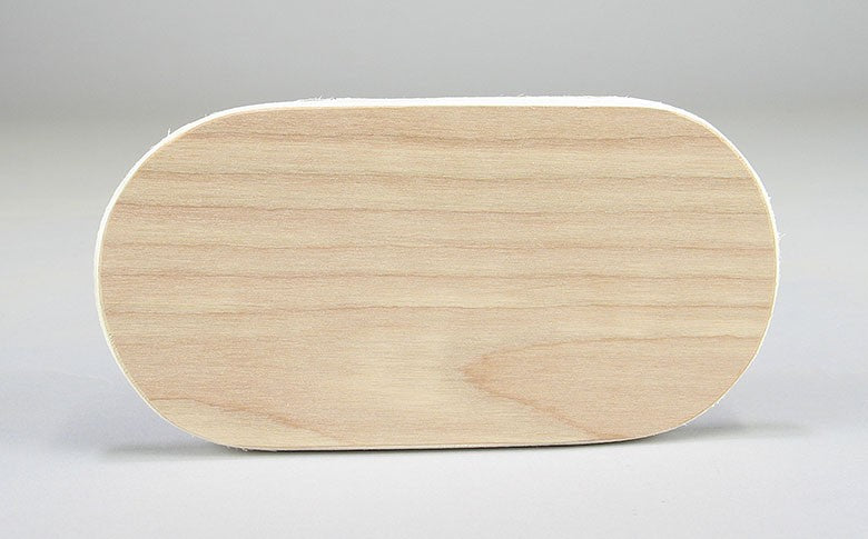 3" x 6" Oblong Slotted Hardwood Base
