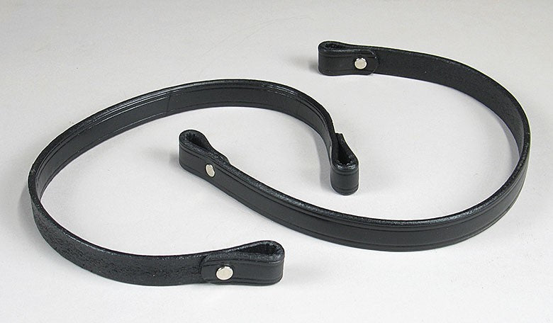 18" Black leather Handle/Pair