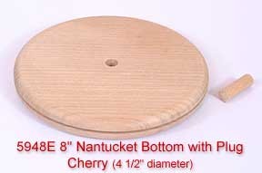8" Nantucket Bottom with Plug (Diameter of this base is 4 1/2") - not available