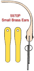 Small Brass Ears - Set of 2- LIMITED SUPPLY