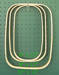 6 inch x 12 inch x 3/4 inch Rectangular Hoop