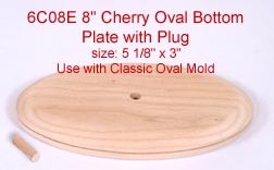 8 inch Cherry Oval Bottom Plate and Plug Limited - SUPPLY IS LIMITED
