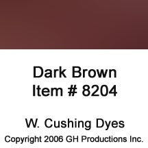 Dark Brown Dye W. Cushing Co.