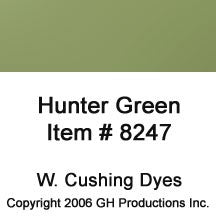 Hunter Green Dye W. Cushing Co.
