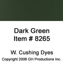 Dark Green Dye W Cushing Co