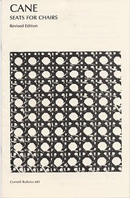 CANE--Seats for Chairs Pamphlet - Cane and Webbing