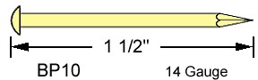 1 1/2 inch Brass Pins 14 gauge - 1/2 oz. package