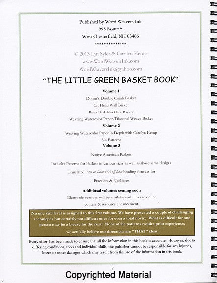 Vol. 1 Little Green Basket Book