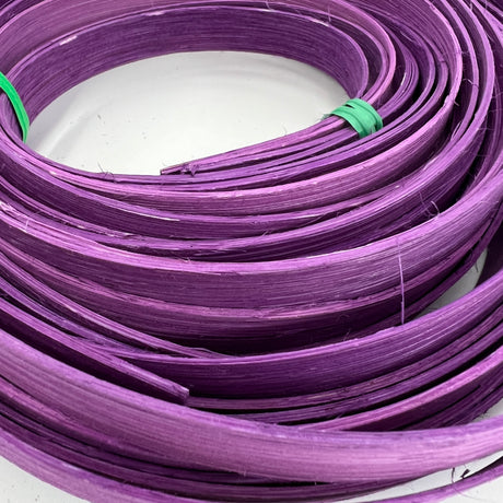 Lilac - 1/2" Flat - Dyed Reed (1/4 lb coil)