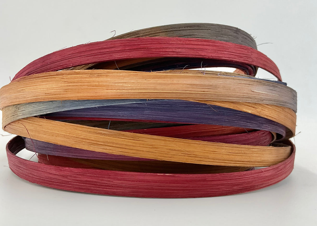 Painted Desert - 3/8" Flat - Variegated/Space Dyed Dyed Reed (1/4 lb coil)