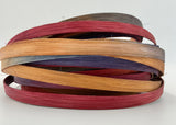 Painted Desert - 3/8" Flat - Variegated/Space Dyed Dyed Reed (1/4 lb coil)