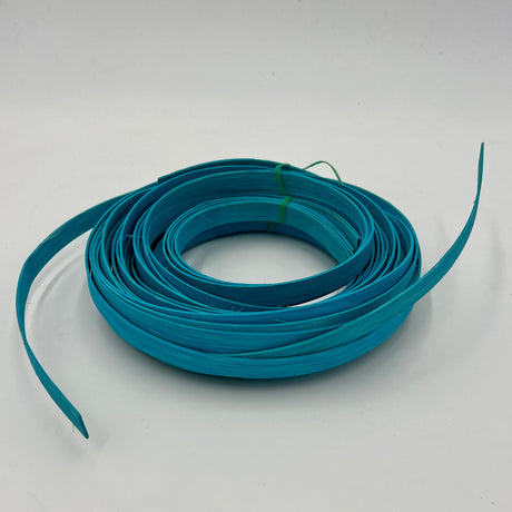 Aquamarine - 1/2" Flat - Dyed Reed (1/4 lb coil)