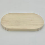 6" x 10" Oblong Slotted Hardwood Base