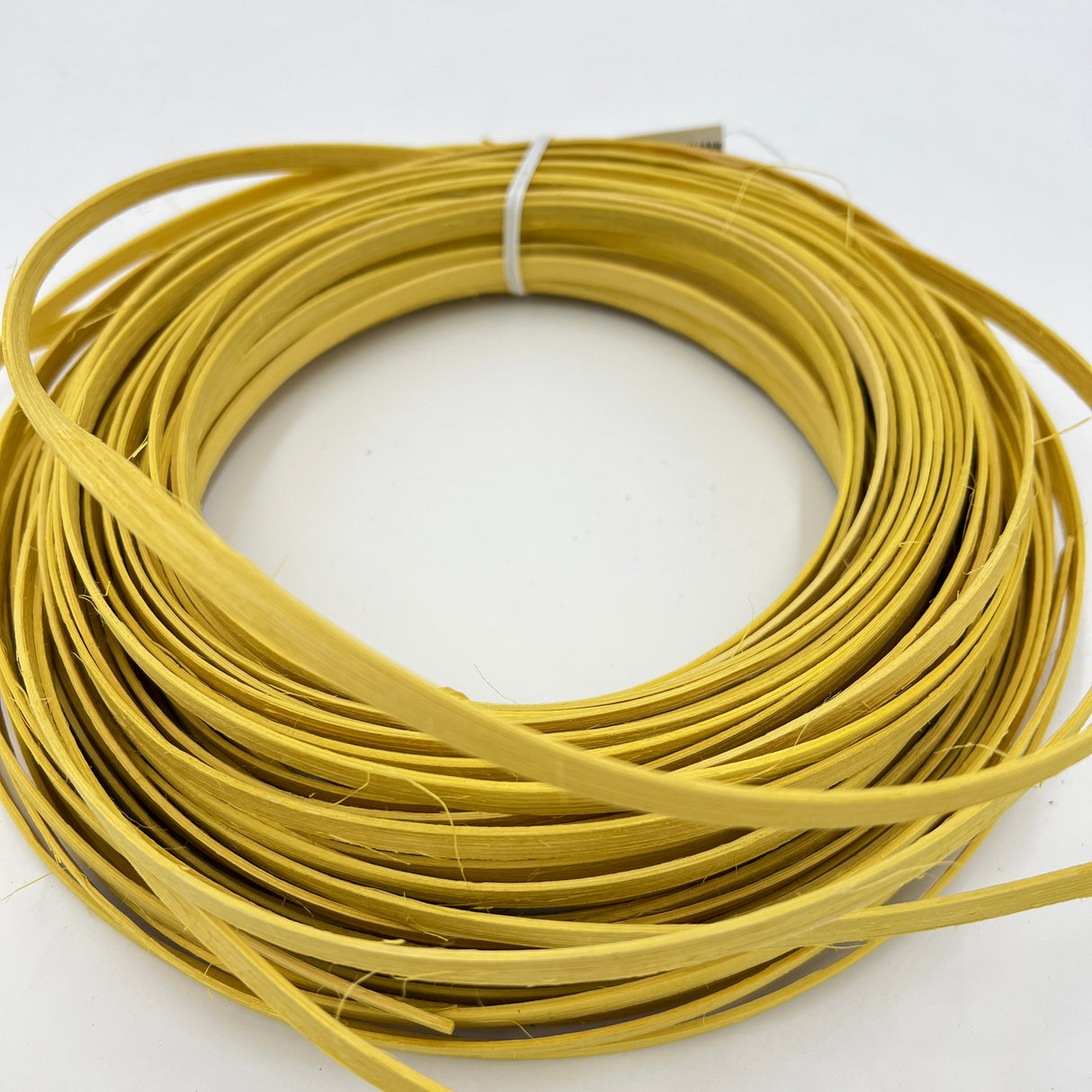 Lemon Yellow - 1/4" Flat - Dyed Reed (1/4 lb coil)