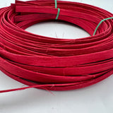 Christmas Red - 3/8" Flat - Dyed Reed (1/2 lb coil)